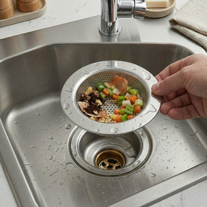 Yummolocosh Series Sink Strainer: High-Density Micro-Perforated Mesh Drain Filter - Professional Grade Stainless Steel with Polished Mirror Finish